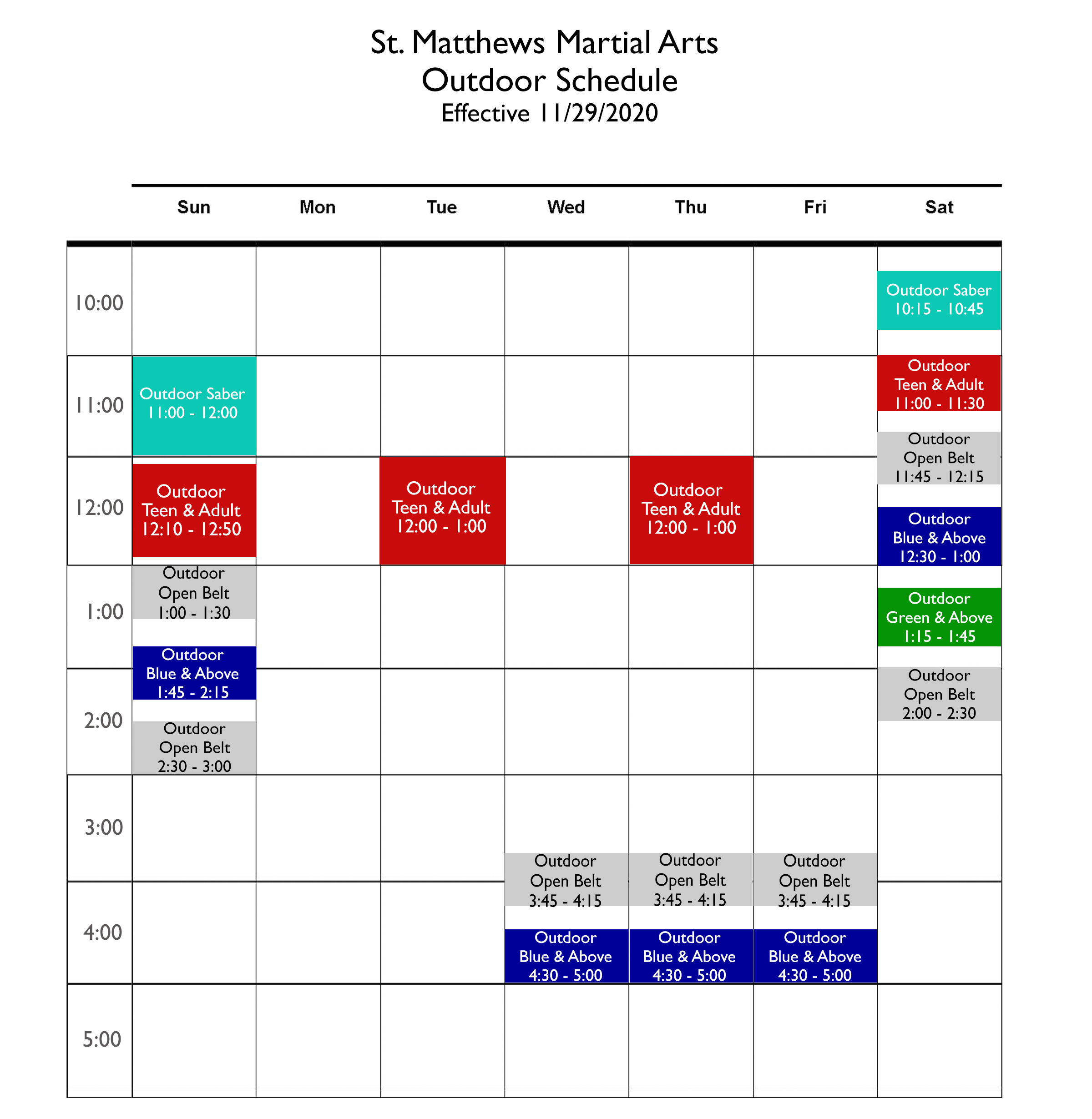 Schedule